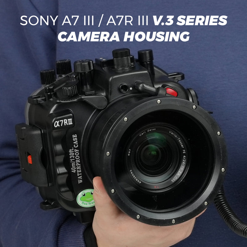 NEW! Upgraded version of Sony A7 III / A7R III V.3 Series 40M/130FT Underwater camera housing
