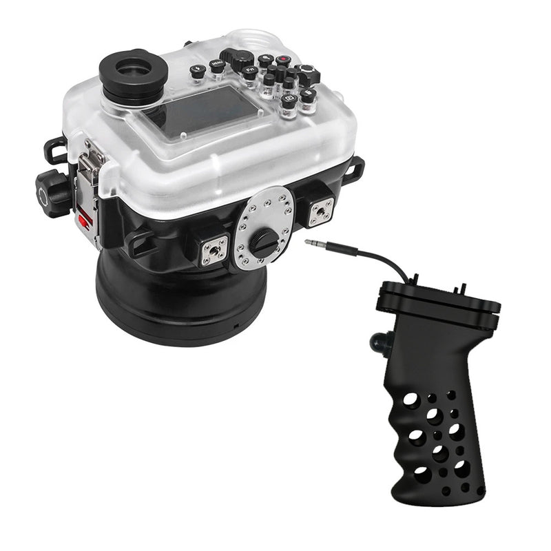SeaFrogs UW housing for Sony A6xxx series Salted Line with Aluminium Pistol Grip & 4" Dry Dome Port (Black) / GEN 3