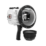 SeaFrogs UW housing for Sony A6xxx series Salted Line with pistol grip & 6" Dry dome port (White) - Surfing photography edition / GEN 3 - A6XXX SALTED LINE