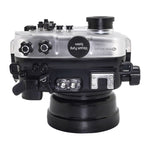 SeaFrogs 60M/195FT Waterproof housing for Sony A6xxx series Salted Line with 55-210mm lens port (Black) / GEN 3