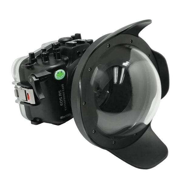 SeaFrogs 40m/130ft Underwater camera housing for Canon EOS R5 with 8