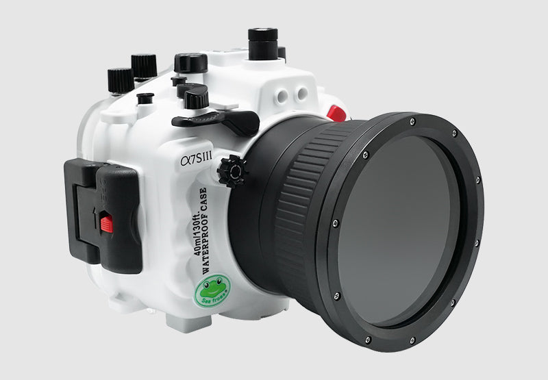SONY A7S III Sea Frogs Waterproof Camera Housing in white color. Just arrived!