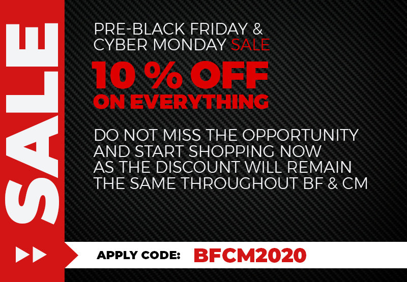 Pre-Black Friday & Cyber Monday SALE [10% OFF on Everything] Apply code: BFCM2020