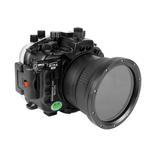 Sony A7 III PRO V.3 Series 40M/130FT Underwater camera housing (Standard port) Zoom ring for FE16-35 F4 included.Black - A6XXX SALTED LINE