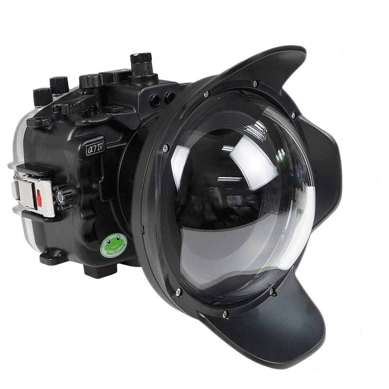 Sony A7 IV Salted Line series 40m/130ft waterproof camera housing with 6" Dome port V.1. Black
