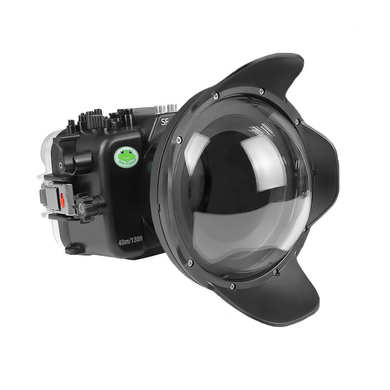 Sony FX3 40M/130FT Underwater camera housing  with 6" Dome port V.7 for Sony FE PZ 16-35mm f/4 G lens.