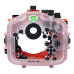 Sea Frogs Salted Line Series Sony A7III / A7RIII 40M/130FT Waterproof camera housing with 6" Dome port V.10 (one zoom gear included). Orange