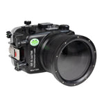 Sony A6700 40M/130FT Underwater camera housing with 4" glass Flat Long Port for 18-105mm lens (zoom gear included)