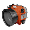 60M/195FT Waterproof housing for Sony RX1xx series Salted Line with 6" Dry Dome Port (Orange)