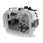 60M/195FT Waterproof housing for Sony RX1xx series Salted Line with Aluminium Pistol Grip & 4" Dry Dome Port (White)