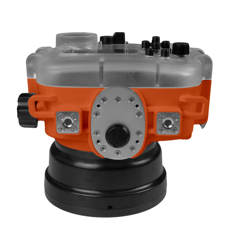 60M/195FT Waterproof housing for Sony RX1xx series Salted Line with 4" Dry Dome Port (Orange)