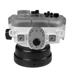 60M/195FT Waterproof housing for Sony RX1xx series Salted Line with Pistol grip & 4" Dry Dome Port (White)
