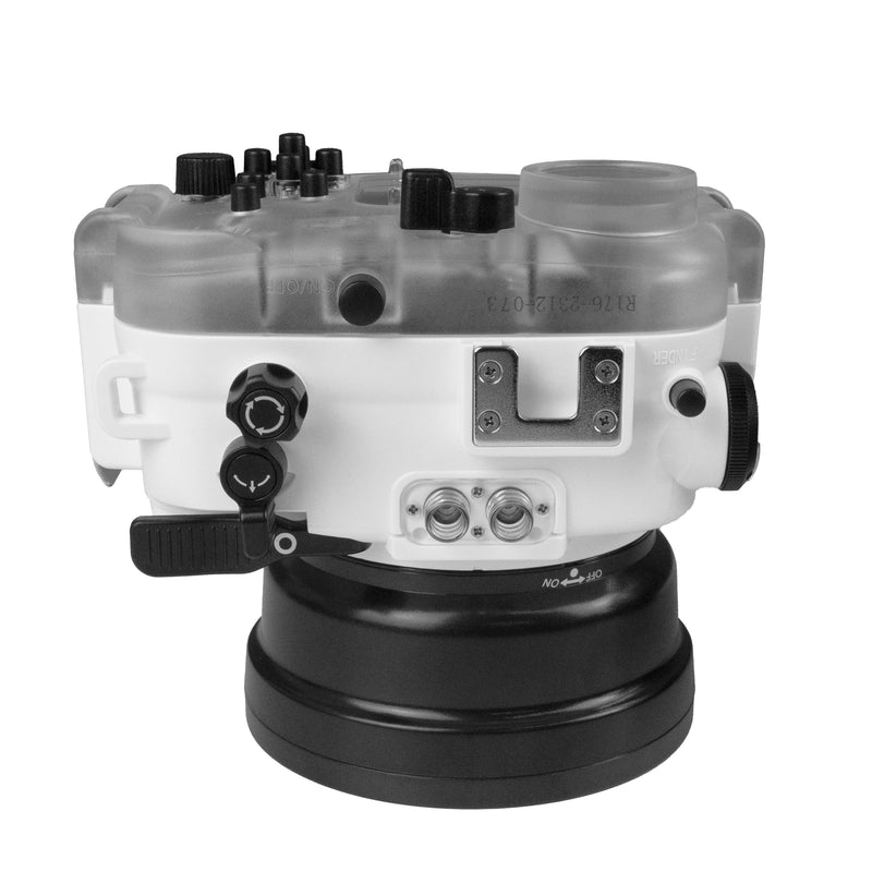 60M/195FT Waterproof housing for Sony RX1xx series Salted Line with 67mm threaded short / Macro port for RX100 III/IV/V (White) - A6XXX SALTED LINE