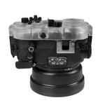 60M/195FT Waterproof housing for Sony RX1xx series Salted Line with Pistol grip & 4" Dry Dome Port (Black) - A6XXX SALTED LINE