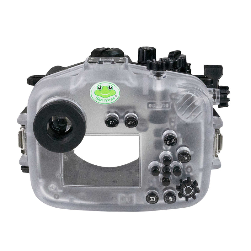 Sea Frogs Sony  A7CII / A7CR 40M/130FT Underwater camera housing with 6" optical Glass Flat Long Port for Sony FE24-70 F2.8 GM (zoom gear included).