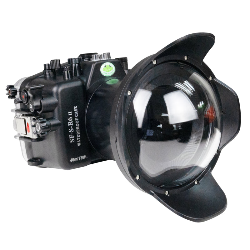 Sea Frogs 40m/130ft Underwater camera housing for Canon EOS R6 Mark II with 6" Dome Port V.13 (RF 15-35 f/2.8L)