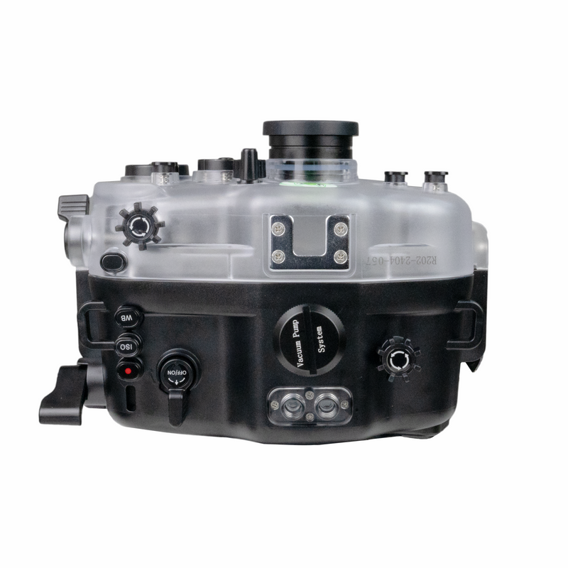 Fujifilm X-H2/X-H2S 40M/130FT Underwater camera housing with glass 6" Flat Port. XF 16-80mm