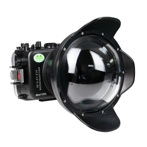 Sea Frogs underwater housing Sony ZV-E10 with dome port for 10-18mm lens