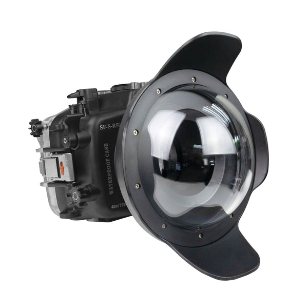 SeaFrogs underwater housing for EOS R50 18-45mm with 8' dome port