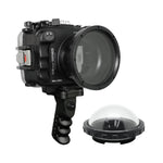 SeaFrogs UW housing for Sony A6xxx series Salted Line with Aluminium Pistol Grip & 4" Dry Dome Port (Black) / GEN 3