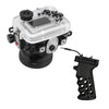 SeaFrogs 60M/195FT Waterproof housing for Sony A6xxx series Salted Line with Aluminium Pistol Grip (Black) / GEN 3