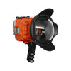 SeaFrogs UW housing for Sony A6xxx series Salted Line with Aluminium Pistol Grip & 6" Dry dome port (Orange) 