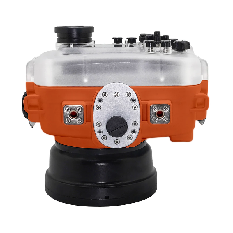 SeaFrogs UW housing for Sony A6xxx series Salted Line with Aluminium Pistol Grip & 4" Dry Dome Port (Orange) / GEN 3