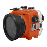Sea Frogs UW housing for Sony A6xxx series Salted Line with 8" Dry dome port (Orange) / GEN 3