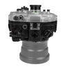 Seafrogs Sony A7S III FE12-24 f4g/FE16-35 f4 Salted Line series camera housing with 6" Dome port V.10 Surf & Aluminium Pistol Grip. Zoom rings. Black