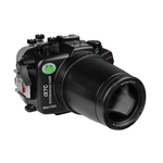 Sony A7C 40M/130FT Underwater camera housing with 67mm threaded Flat Long port. Focus gear for Sony FE90mm included