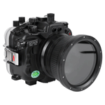 Sea Frogs Salted Line Series Sony A7III / A7RIII 40M/130FT Waterproof camera housing with 4" Standard port (one zoom gear included). Black