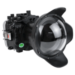 Sea Frogs Salted Line Series Sony A7III / A7RIII 40M/130FT Waterproof camera housing with 6" Dome port V.2 (zoom gear included). Black