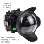 Sea Frogs Salted Line Series Sony A7III / A7RIII 40M/130FT Waterproof camera housing with 6" Glass Dome port V.7 (zoom gear included). Black