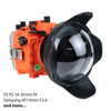 Sea Frogs Salted Line Series Sony A7III / A7RIII 40M/130FT Waterproof camera housing with 6" Dome port V.7 (zoom gear included). Orange