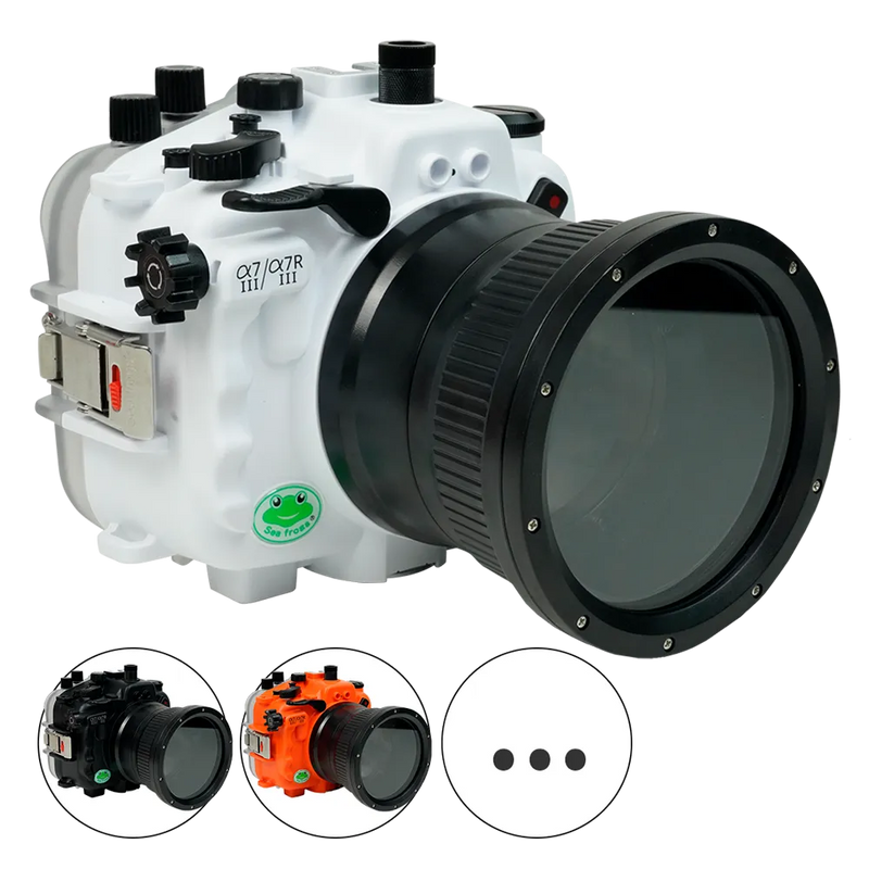 [a7iii-a7riii-fp90l4] Sea Frogs Salted Line Underwater Camera Housing for Sony A7III/A7RIII with 4'' Glass Flat Port