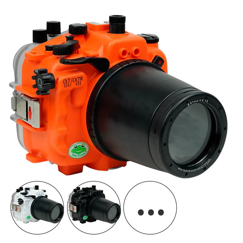 [a7iii-a7riii-fp90l67] Sea Frogs Salted Line Underwater Camera Housing for Sony A7III/A7RIII with 67mm Thread Glass Flat Port
