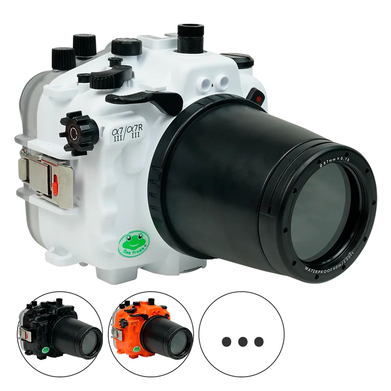[a7iii-a7riii-fp90l67] Sea Frogs Salted Line Underwater Camera Housing for Sony A7III/A7RIII with 67mm Thread Glass Flat Port