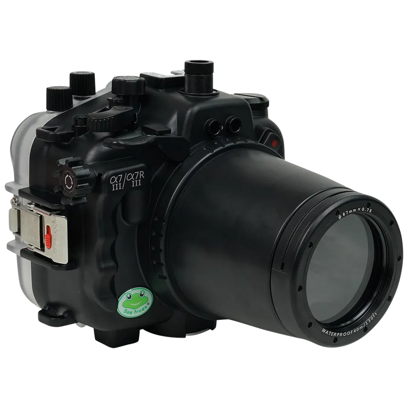 [a7iii-a7riii-fp90l67] Sea Frogs Salted Line Underwater Camera Housing for Sony A7III/A7RIII with 67mm Thread Glass Flat Port