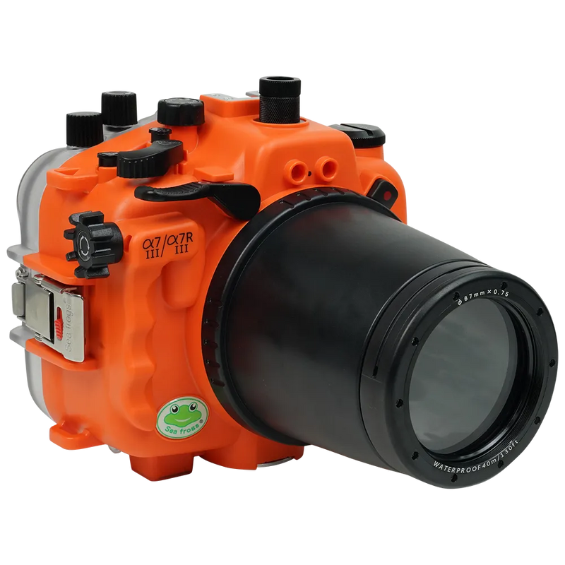 [a7iii-a7riii-fp90l67] Sea Frogs Salted Line Underwater Camera Housing for Sony A7III/A7RIII with 67mm Thread Glass Flat Port