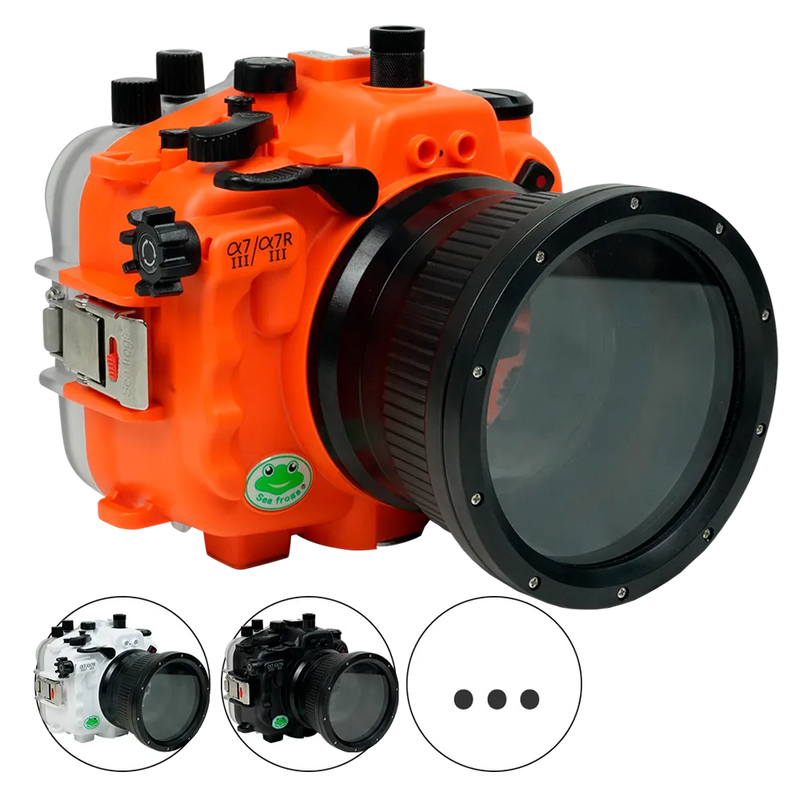 [a7iii-a7riii-fp90m4] Sea Frogs Salted Line Underwater Camera Housing for Sony A7III/A7RIII with 4'' Glass Flat Port