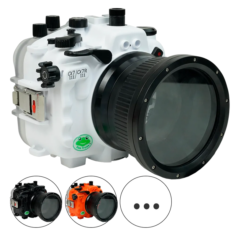 [a7iii-a7riii-fp90m4] Sea Frogs Salted Line Underwater Camera Housing for Sony A7III/A7RIII with 4'' Glass Flat Port