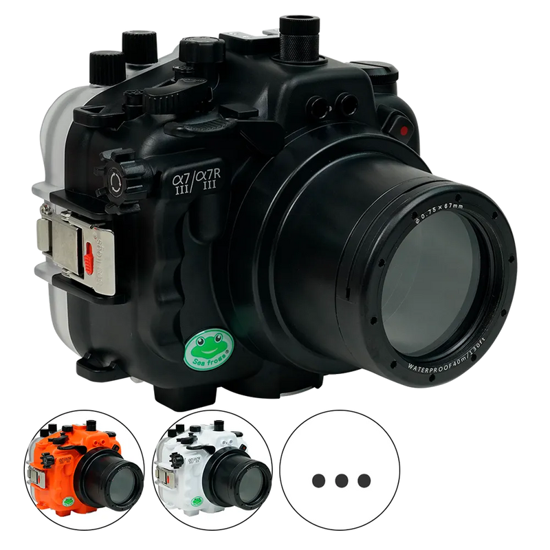 [a7iii-a7riii-fp90m67] Sea Frogs Salted Line Underwater Camera Housing for Sony A7III/A7RIII with 67mm Thread Glass Flat Port