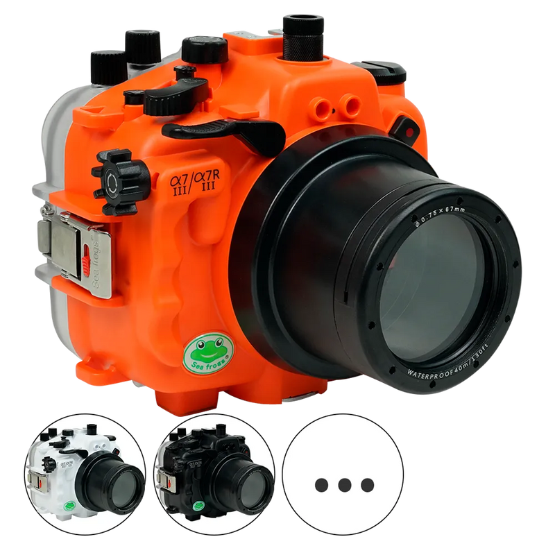 [a7iii-a7riii-fp90m67] Sea Frogs Salted Line Underwater Camera Housing for Sony A7III/A7RIII with 67mm Thread Glass Flat Port