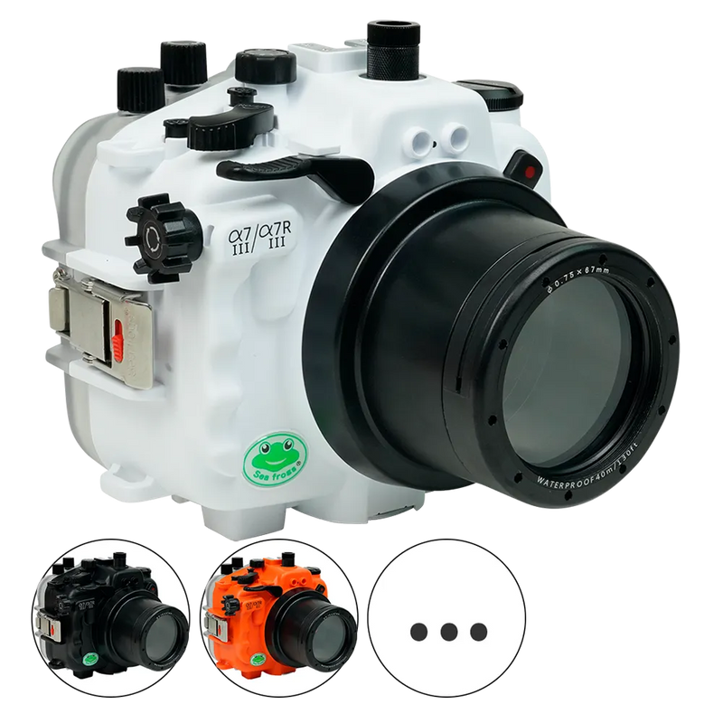 [a7iii-a7riii-fp90m67] Sea Frogs Salted Line Underwater Camera Housing for Sony A7III/A7RIII with 67mm Thread Glass Flat Port
