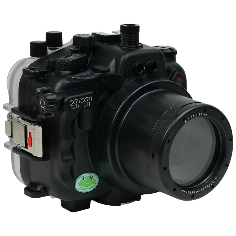 [a7iii-a7riii-fp90m67] Sea Frogs Salted Line Underwater Camera Housing for Sony A7III/A7RIII with 67mm Thread Glass Flat Port