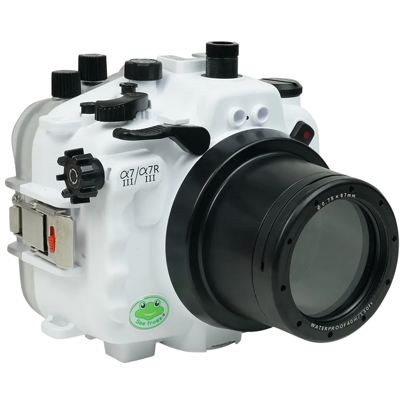 [a7iii-a7riii-fp90m67] Sea Frogs Salted Line Underwater Camera Housing for Sony A7III/A7RIII with 67mm Thread Glass Flat Port