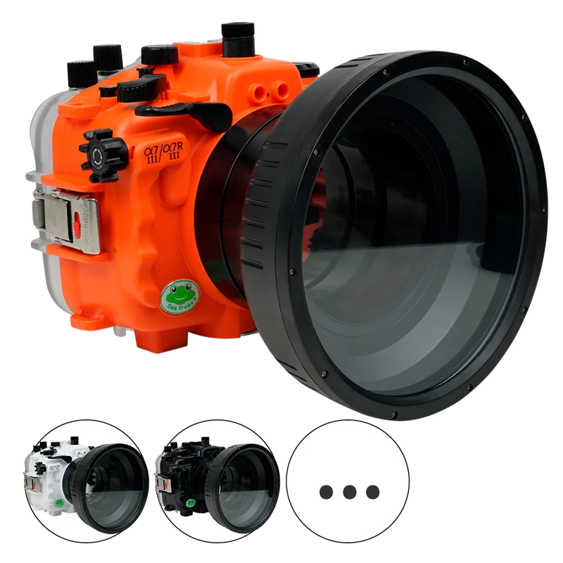 [a7iii-a7riii-fp90m6m] Sea Frogs Salted Line Underwater Camera Housing for Sony A7III/A7RIII with 6'' Glass Flat Port
