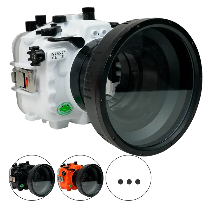 [a7iii-a7riii-fp90m6m] Sea Frogs Salted Line Underwater Camera Housing for Sony A7III/A7RIII with 6'' Glass Flat Port