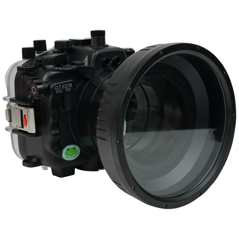 [a7iii-a7riii-fp90m6m] Sea Frogs Salted Line Underwater Camera Housing for Sony A7III/A7RIII with 6'' Glass Flat Port