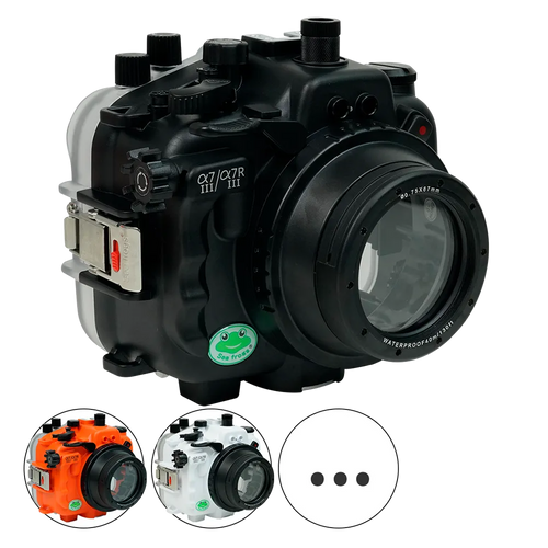 [a7iii-a7riii-fp90s67] Sea Frogs Salted Line Underwater Camera Housing for Sony A7III/A7RIII with 67mm Thread Glass Flat Port